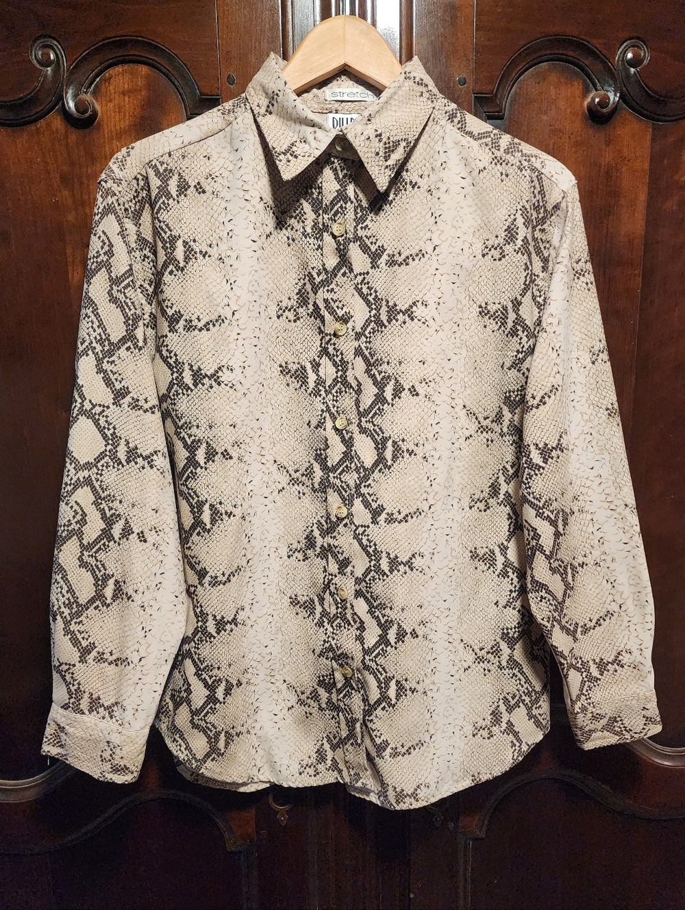 BILL BLASS - Vintage '90's Python Print Blouse